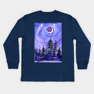 New Moon Solstice Greetings Kids Long Sleeve T-Shirt